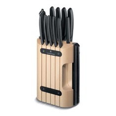 Набор ножей кухон. Victorinox Swiss Classic (6.7153.11) компл.:11шт с подставкой черный подар.коробк