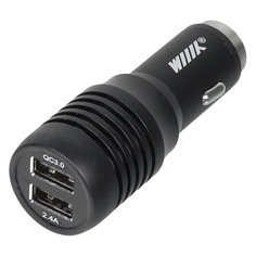 Автомобильное зарядное устройство WIIIX UCC-2-19-WIIIX-QC3, 2xUSB, 3A, черный