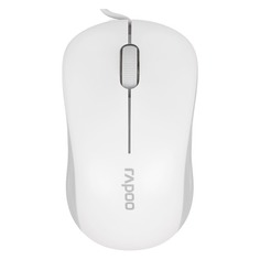 Мышь RAPOO N1130 оптическая проводная USB, белый и серый [13743]