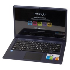 Ноутбук PRESTIGIO SmartBook 141C, 14.1&quot;, Intel Atom X5 Z8350 1.44ГГц, 2Гб, 32Гб eMMC, Intel HD Graphics 400, Windows 10 Home, PSB141C01BFH_DB_CIS, темно-синий