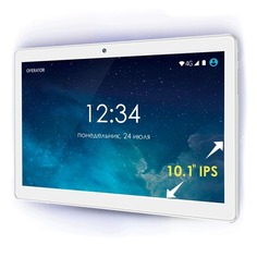 Планшет GINZZU GT-1050, 1GB, 16GB, 3G, 4G, Android 7.0 белый [00-00001052]
