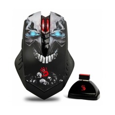Мышь A4 Bloody R80 SKULL оптическая беспроводная USB, черный и рисунок