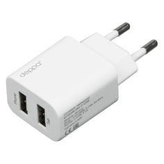 Сетевое зарядное устройство DEPPA Ultra, 2xUSB, 2.1A, белый
