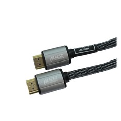 Кабель видео LAZSO WH-111-B, HDMI (m) - HDMI (m) , ver 2.0, 0.5м, GOLD черный Noname