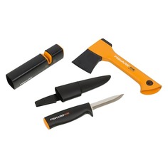 Топор Fiskars Х5 средний черный/оранжевый (в компл.:нож) (1025441)