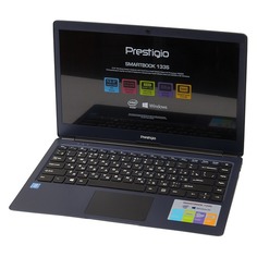 Ноутбук PRESTIGIO SmartBook 133S, 13.3&quot;, Intel Celeron N3350 1.1ГГц, 3Гб, 32Гб eMMC, Intel HD Graphics 500, Windows 10 Home, PSB133S01ZFH_BB_CIS, темно-синий