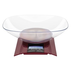 Весы кухонные POLARIS PKS 0349DL, бордовый
