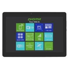 Планшет DIGMA Plane 1550S 3G, 1GB, 8GB, 3G, Android 7.0 черный