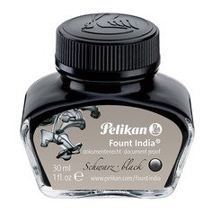 Флакон с чернилами Pelikan Fount India 78 (221143) черный чернила не смывающиеся 30мл для ручек перь Пеликан