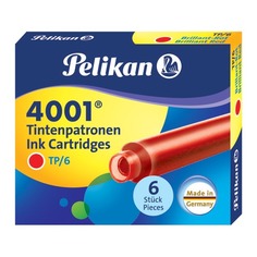 Картридж Pelikan INK 4001 TP/6 (301192) Brilliant Red чернила для ручек перьевых (6шт) Пеликан