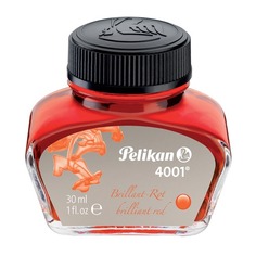 Флакон с чернилами Pelikan INK 4001 78 (301036) Brilliant Red чернила красные чернила 30мл для ручек Пеликан