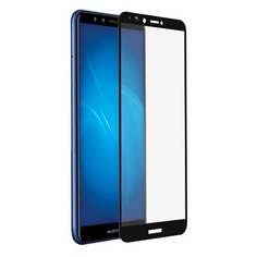 Защитное стекло для экрана DF hwColor-42 для Huawei Y9 2018, 1 шт, черный [df hwcolor-42 (black)]