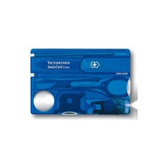 Швейцарская карта Victorinox SwissCard Lite (0.7322.T2) синий полупрозрачный коробка подарочная