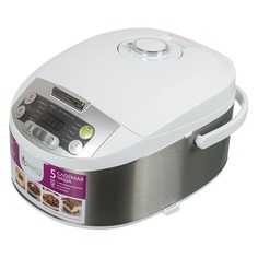 Мультиварка PHILIPS HD3136/03, 980Вт, серебристый/белый