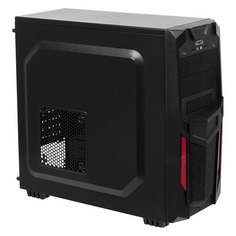 Корпус ATX ACCORD R-03B, Midi-Tower, без БП, черный и красный