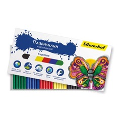 Пластилин Silwerhof 956147-06 Бабочки 6цв. 90гр. картон.кор.