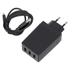 Сетевое зарядное устройство DF Tor-06, USB, USB type-C, 3A, черный