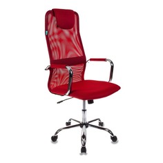 Кресло руководителя БЮРОКРАТ KB-9, на колесиках, сетка, красный [kb-9/r/tw-97n]