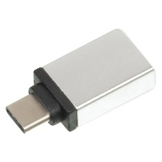 Адаптер REDLINE USB Type-C (m) - USB 3.0 A(f), серебристый [ут000012622]
