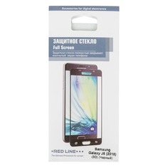 Защитное стекло для экрана REDLINE для Samsung Galaxy J6 2018, 3D, 1 шт, черный [ут000015350]
