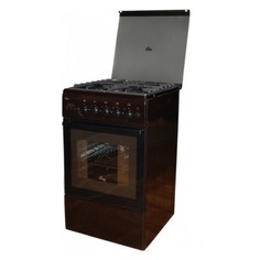 Газовая плита FLAMA BG 2422 B, газовая духовка, коричневый