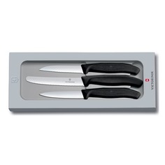 Набор ножей кухон. Victorinox Swiss Classic Paring (6.7113.3G) компл.:3шт черный подар.коробка