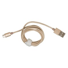 Кабель DEPPA Alum, micro USB B (m) - USB A(m), 1.2м, золотистый [72191]