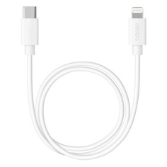 Кабель DEPPA USB Type-C (m) - Lightning (m), 1.2м, белый [72280]