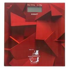 Напольные весы SCARLETT SC-BS33E086, до 150кг, цвет: темно-красный/рисунок [sc - bs33e086]