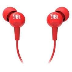 Гарнитура JBL JBLC100SIURED, вкладыши, красный, проводные