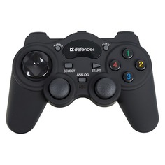 Геймпад Defender Game Racer Turbo RS3 черный USB для: PC/PlayStation 2/3 (64251)