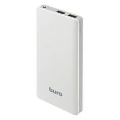 Внешний аккумулятор BURO RCL-10000-WG, 10000мAч, белый/серый