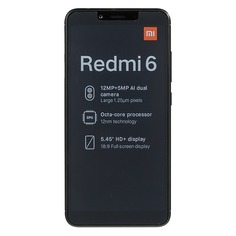 Смартфон XIAOMI Redmi 6 64Gb, черный