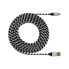 Кабель DF aZebra-01, micro USB B (m) - USB A(m), 3.0м, черный/белый [df azebra-01 (black/white)]