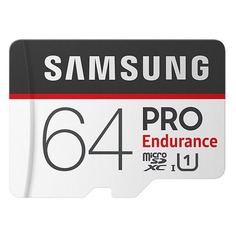 Карта памяти microSDXC UHS-I U1 SAMSUNG PRO Endurance 64 ГБ, 100 МБ/с, Class 10, MB-MJ64GA/RU, 1 шт., переходник SD
