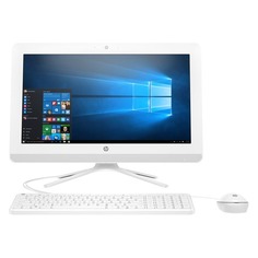 Моноблок HP 20-c404ur, 19.5&quot;, Intel Celeron J4005, 4Гб, 500Гб, Intel UHD Graphics 600, DVD-RW, Windows 10, белый [4hb83ea]