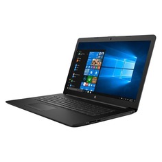 Ноутбук HP 17-by0001ur, 17.3&quot;, Intel Celeron N4000 1.1ГГц, 4Гб, 500Гб, Intel UHD Graphics 600, DVD-RW, Windows 10, 4JU38EA, черный