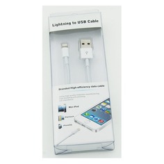 Кабель USB A(m) - Lightning (m), 1.2м, белый Noname