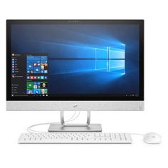Моноблок HP Pavilion 24-r111ur, 23.8&quot;, Intel Pentium Gold G5400T, 4Гб, 1000Гб, Intel UHD Graphics 610, Windows 10, белый [4gm28ea]