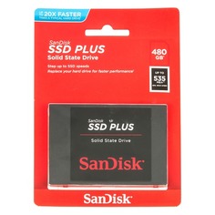 SSD накопитель SANDISK SSD PLUS SDSSDA-480G-G26 480Гб, 2.5&quot;, SATA III