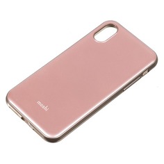Чехол (клип-кейс) Moshi iGlaze, для Apple iPhone X, розовый [99mo101301] Noname