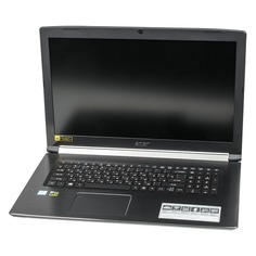 Ноутбук ACER Aspire A717-71G-76YX, 17.3&quot;, Intel Core i7 7700HQ 2.8ГГц, 8Гб, 1000Гб, 128Гб SSD, nVidia GeForce GTX 1050 - 2048 Мб, Linux, NH.GTVER.004, черный