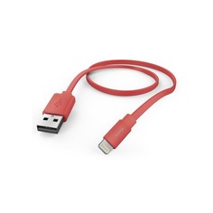 Кабель HAMA Flat, Lightning (m) - USB A(m), 1.2м, розовый [00173645]