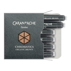 Картридж Carandache Chromatics (8021.049) Organic brown чернила для ручек перьевых (6шт)