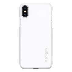 Чехол (клип-кейс) Spigen Thin Fit, для Apple iPhone X, белый [057cs22112] Noname