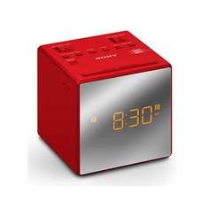 Радиобудильник SONY ICF-C1T, оранжевая подсветка, красный