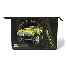 Папка для тетрадей Silwerhof 671714 Внедорожник A4 330х230х30мм 1отд. пласт./лам.карт. на молнии