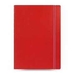 Тетрадь Filofax CLASSIC BRIGHT A4 PU 56л линейка съемные листы спираль двойная красный