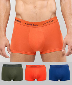 Набор из 3 пар эластичных хлопковых боксеров-брифов с заниженной талией Calvin Klein - Мульти