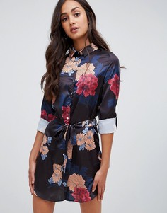 Платье-рубашка с цветочным принтом Parisian - Мульти